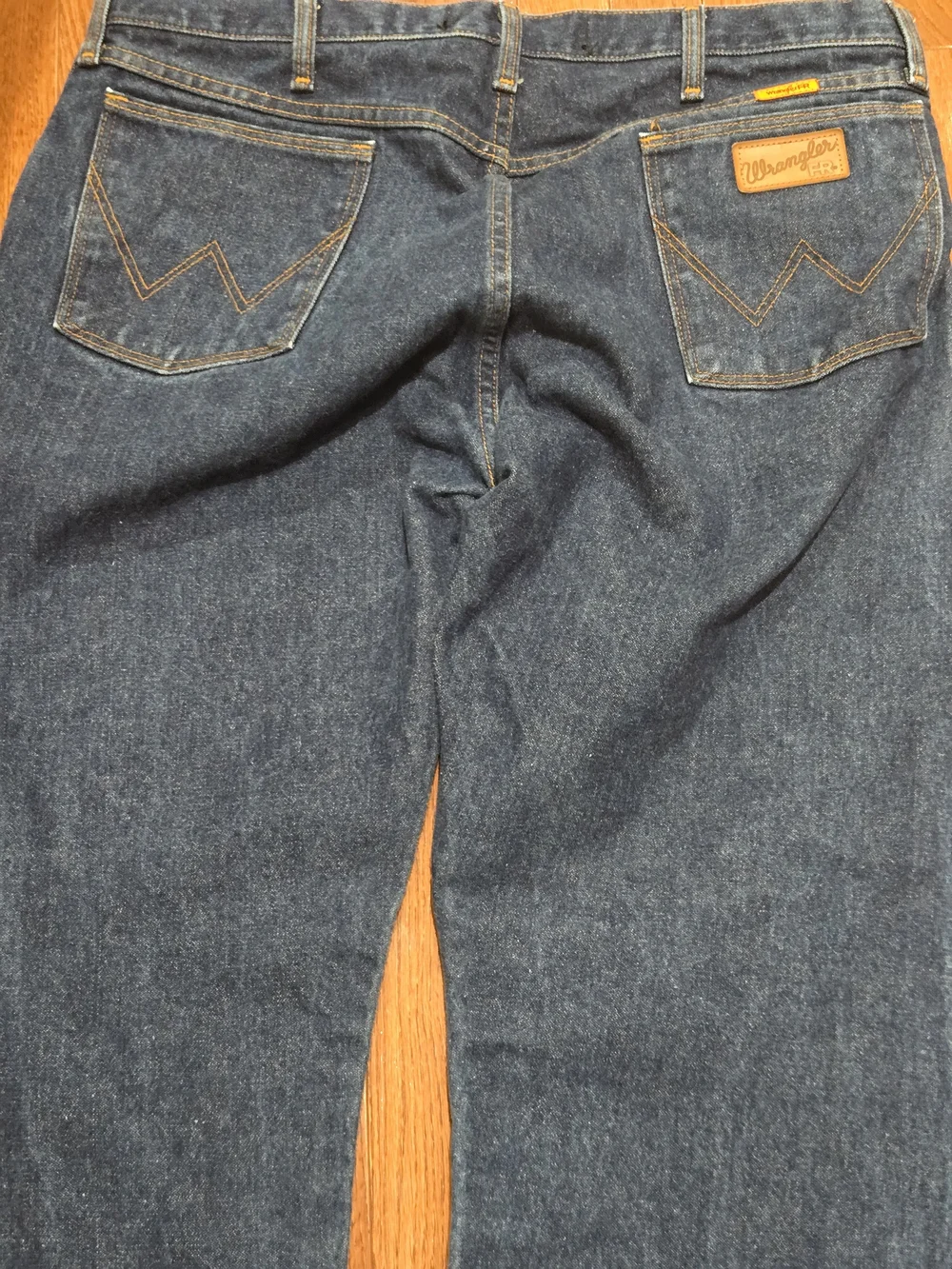 Wrangler FR Men's Dark Blue Denim Work Jeans